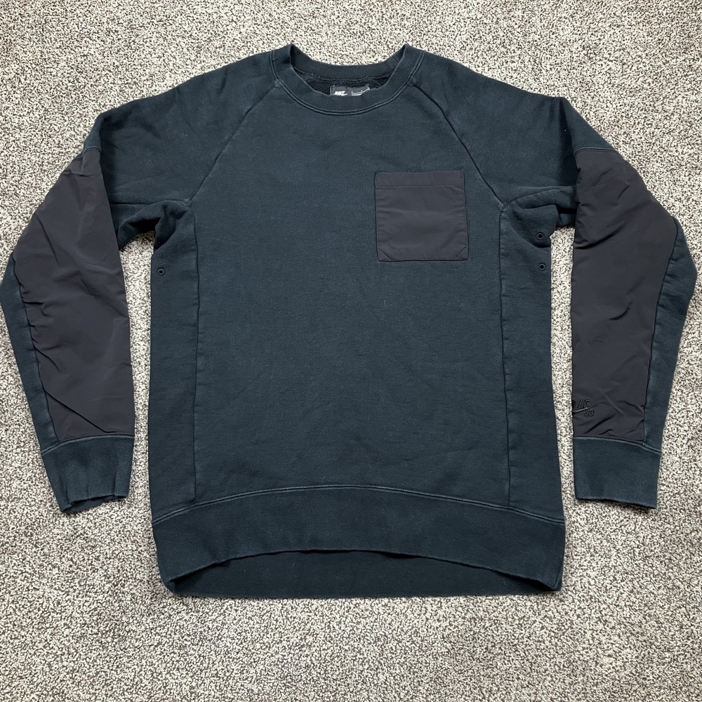 Nike SB Sweater Mens Small Crewneck Tech Fleece Skateboarding Pullover 704853-01